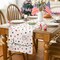 Siilues 4th of July Table Runner – 13x72" Patriotic Stars & Fireworks Décor for Memorial Day or Independence Day